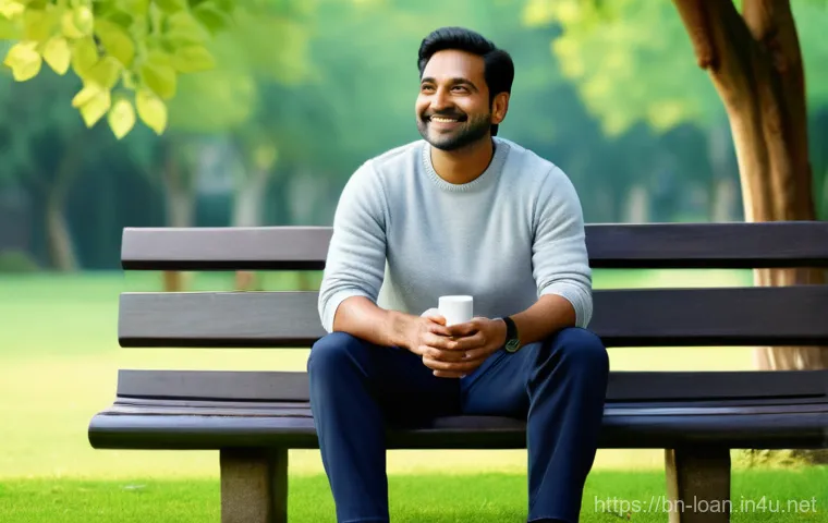 캐피탈 대출 연체 시 대처 - **Prompt:** Inside a contemporary bank branch, a Bengali man in his mid-30s, wearing a collared shir...